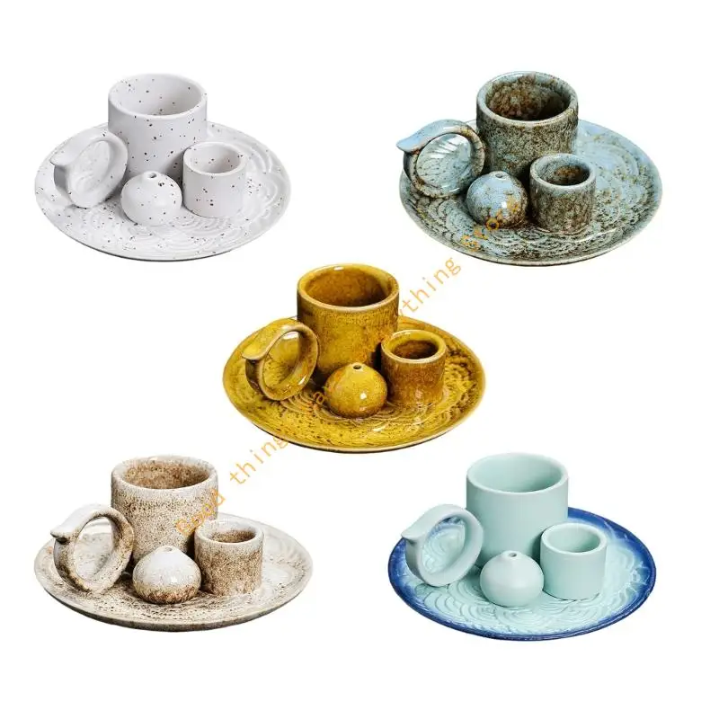 

Multifunctional Ceramic Incenses Burners Holders with Handle Incenses Burning Tray 55KF