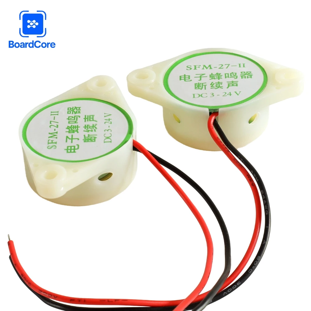 2/4 PCS SFM-27 95DB Alarm High-decibel 3-24V 12V Electronic Buzzer Beep Alarm Intermittent Continuous Beep Active Buzzer