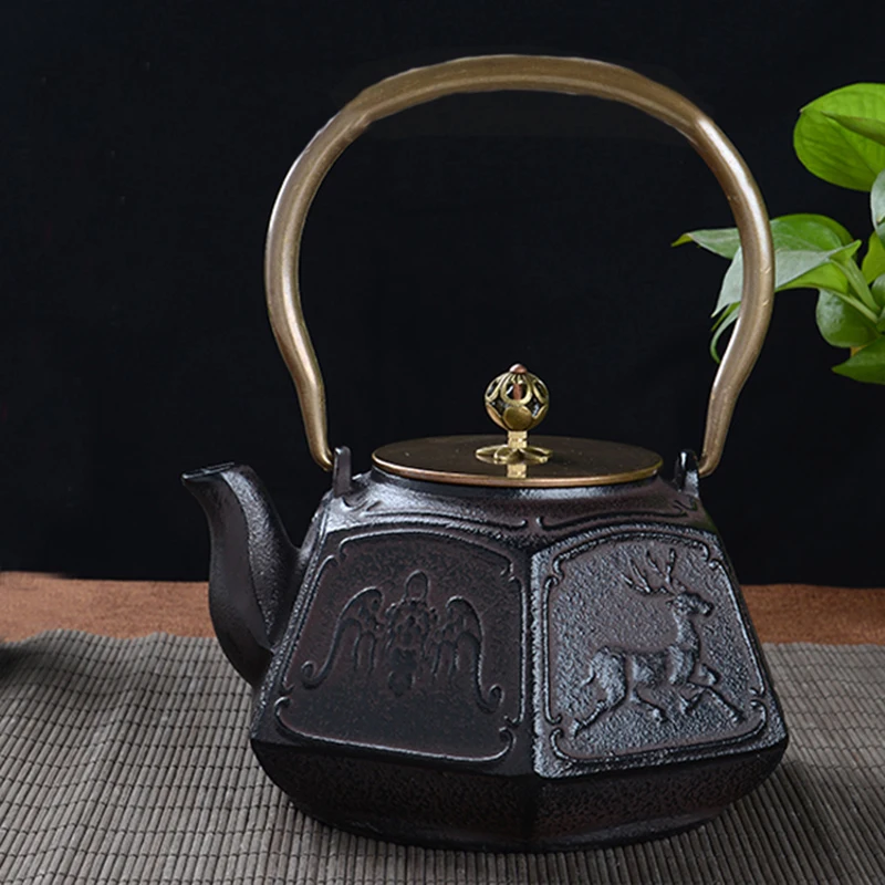 

Cast iron teapot in southern Japan iron pot of iron Pig iron pot of 1400 ml ferro ShouXi pot of tea