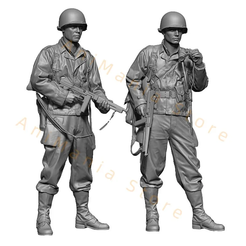 

1/35 World War II European Army Resin Handmade Soldier White Model A-1697B needs to be assembled and colored by oneself