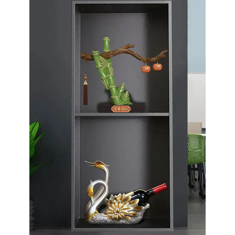 Everything goes well, ornaments, persimmons are rising day by day, office decorations, wine cabinets, bamboo, new Chinese home c