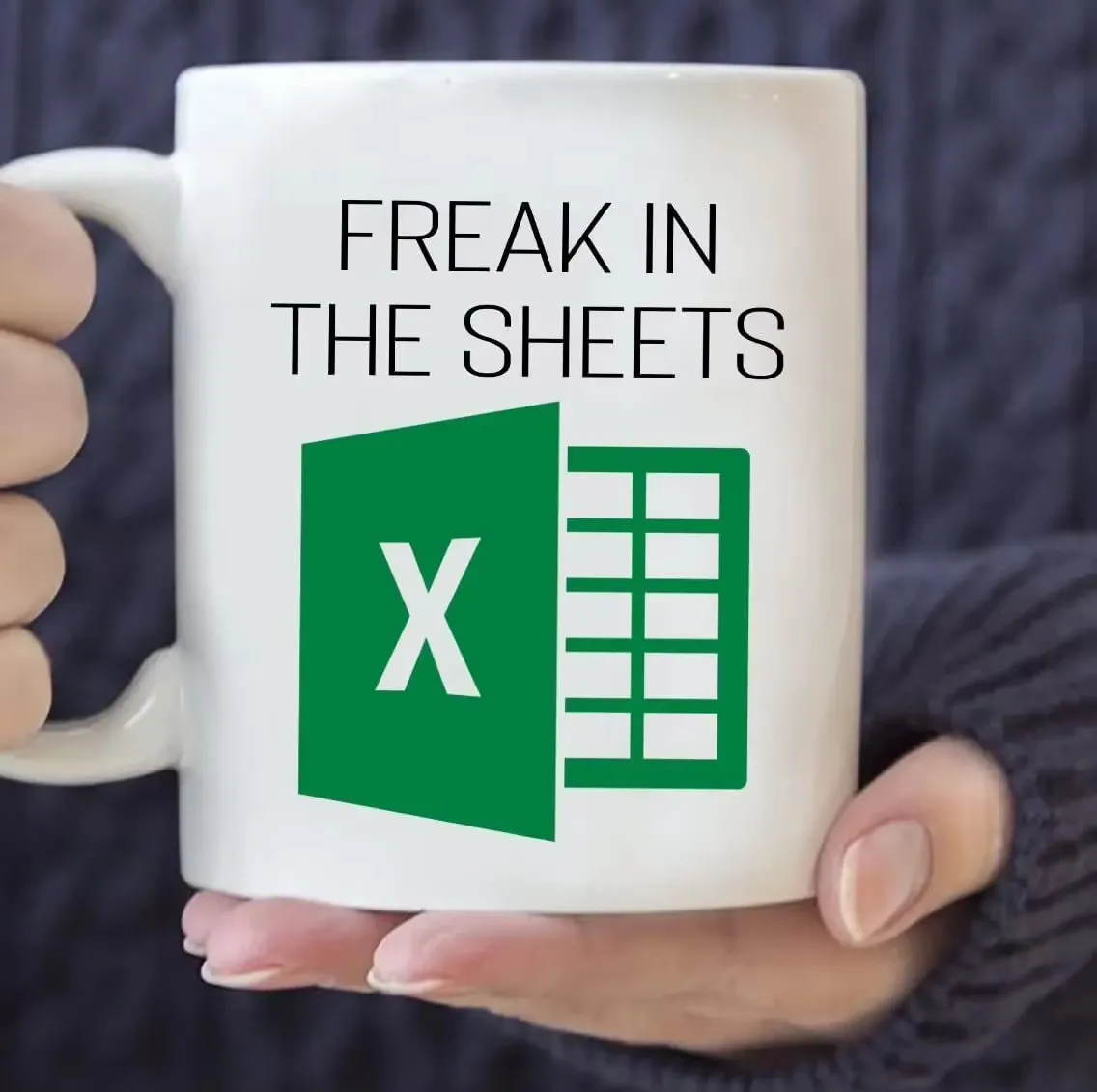 Funny Spreadsheet Coworker Mugs, Freak in the Sheets Excel Coffee Cups, Office Financing, accounting, Gifts