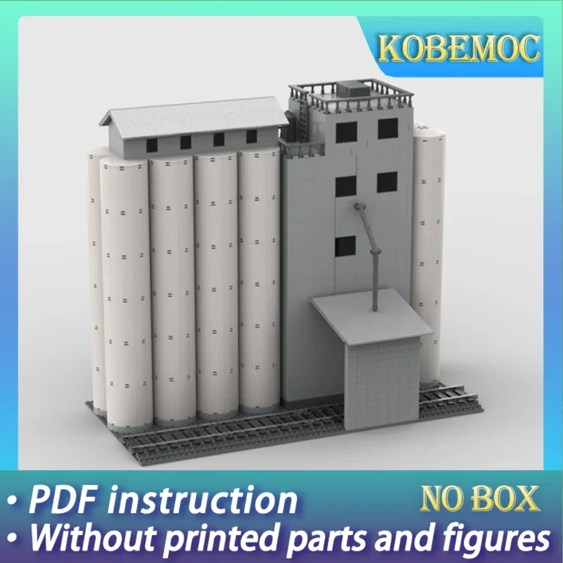 Farm Equipment Model Moc Building Bricks Grain Elevator And Silos Technology Modular Blocks Gift Christmas Toy DIY Sets Assembly