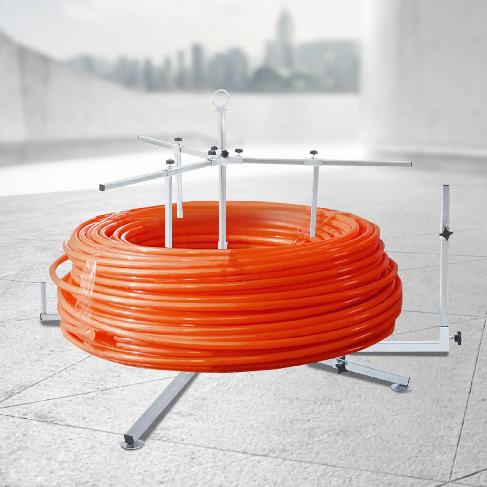 

Heavy Duty Pex Pipe Decoiler, Multi-Function Adjustable Pipe Dispenser, Underfloor Heating Pipe Decoiler, Pex Tube Uncoiler for