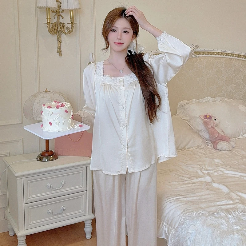 

Pajama Sets Ultrasoft Cotton Print Women Polyester Fall Three Quarter Sleeve Ankle Length Wrinkle Free Warm Comfortable Jacquard