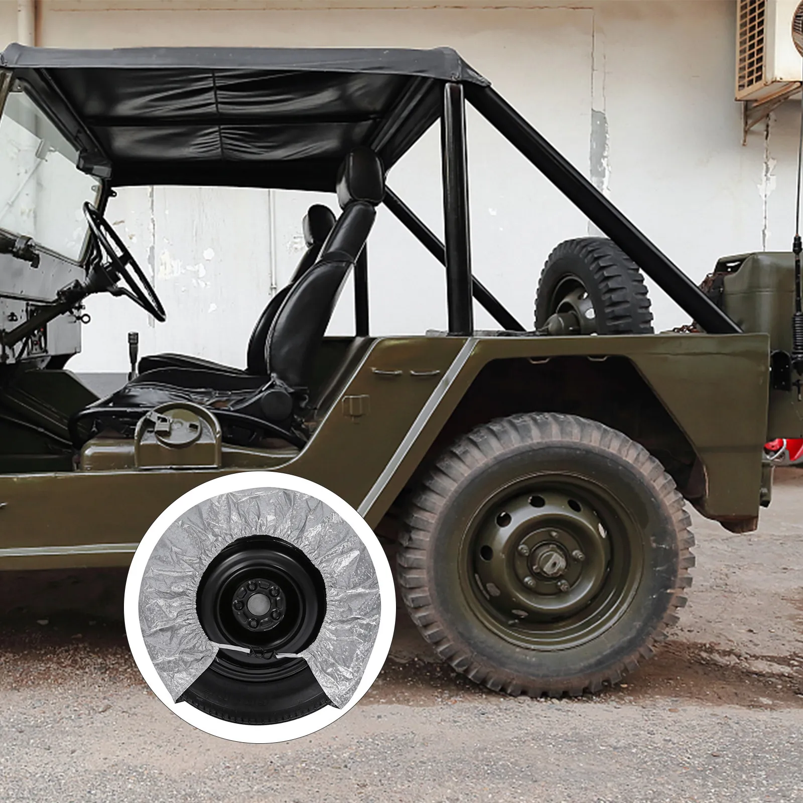 

Aluminum Foil Tire Protective Cover for 27-29 Inch Wheels Uv Dust Dirt Grime Sun Protection for Rv Trailer Truck Suv Car Spare