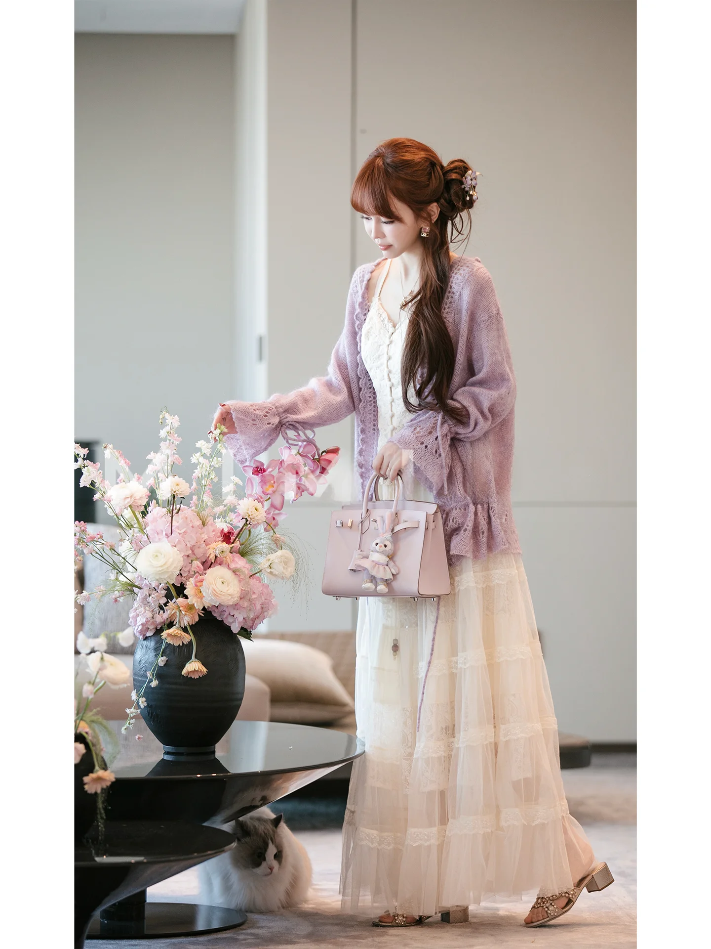 

Женский комплект Yulu Early Spring 26: трикотажный жилет из тяжелой пряжи с ажурной вязкой, без подкладки, топ в стиле ханьфу, высококачественный материал