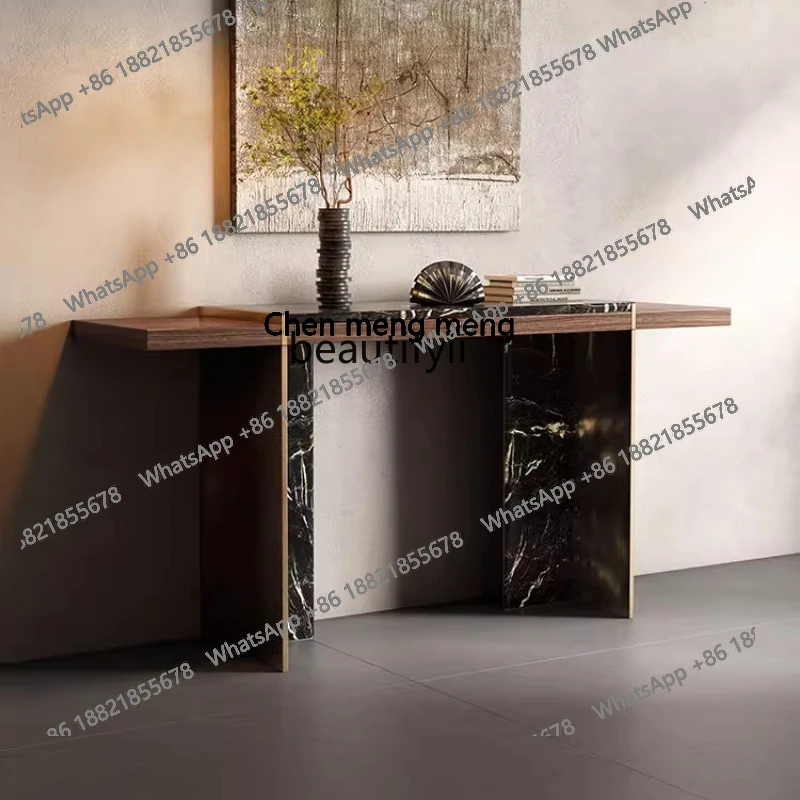 

Retro entrance table light luxury high-end table villa entrance entrance storage table corridor decoration plan H H