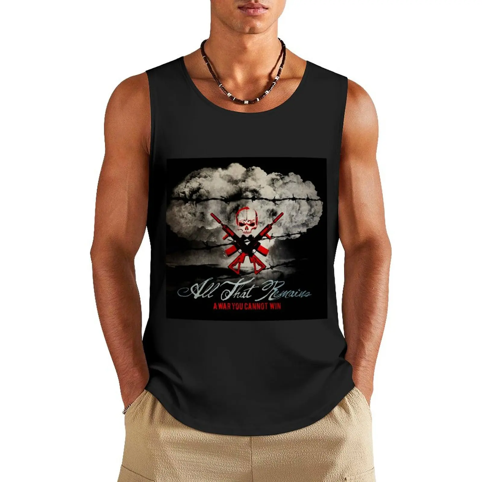 

All That Remains a war you cannot win Tank Top sleeveless vest men summer sleeveless Men's t-shirts
