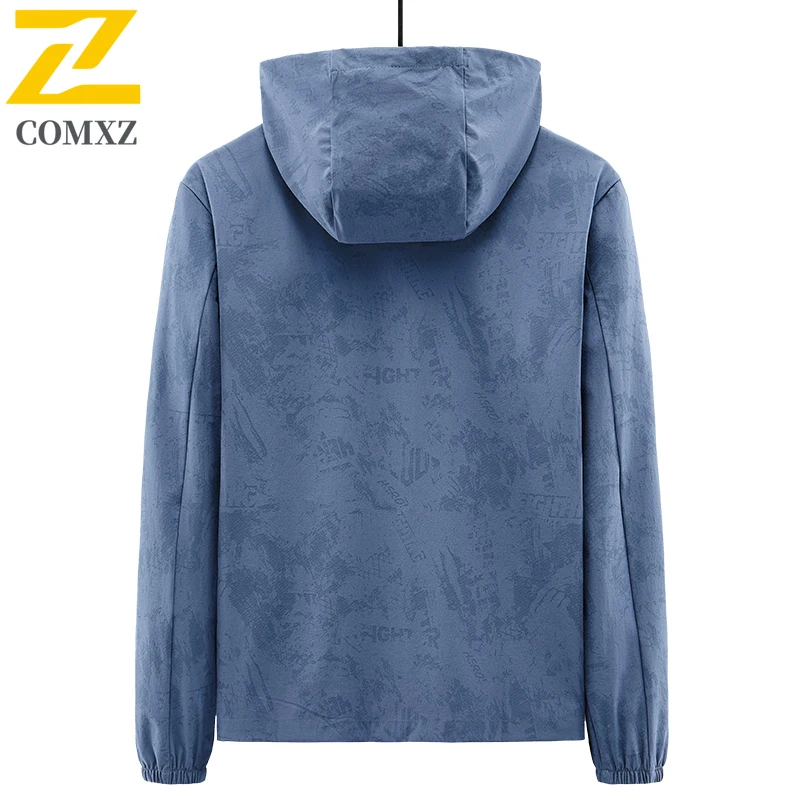 High-end Sunscreen Jacket Men's Summer Elastic Waterproof Breathable Ice Silk Windbreaker Men Casual Bicycle Fishing Hooded Coat
