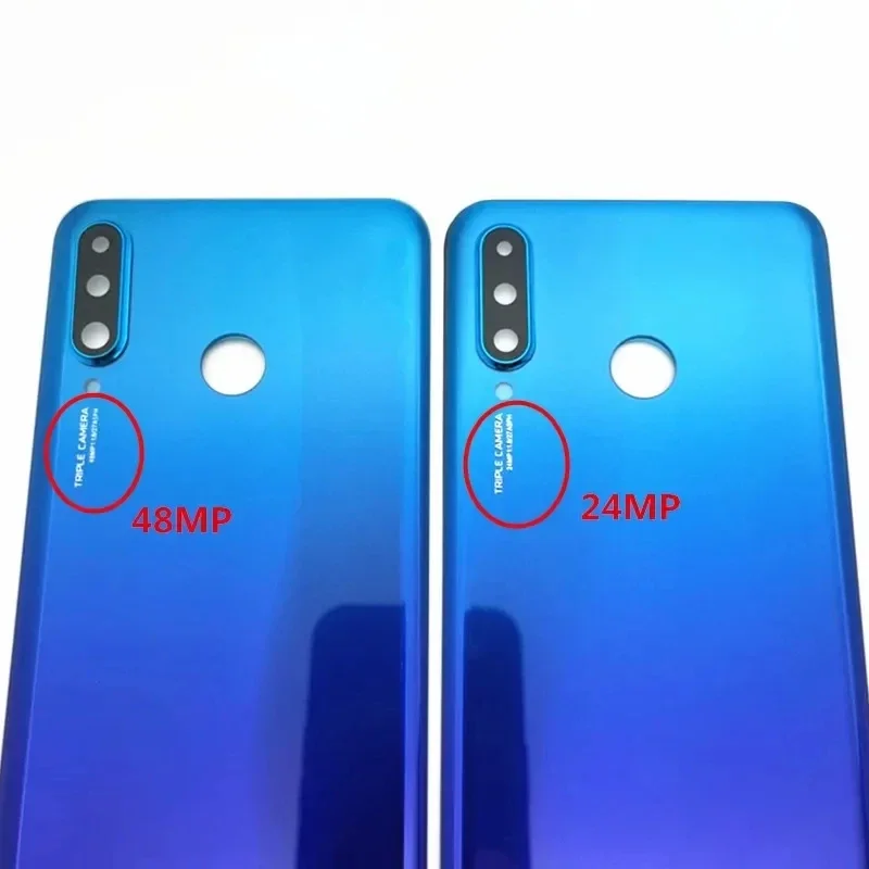 For Huawei P30 Lite Battery Back Cover Rear Door 3D Glass Panel Housing Case Adhesive + Camera Lens Replace