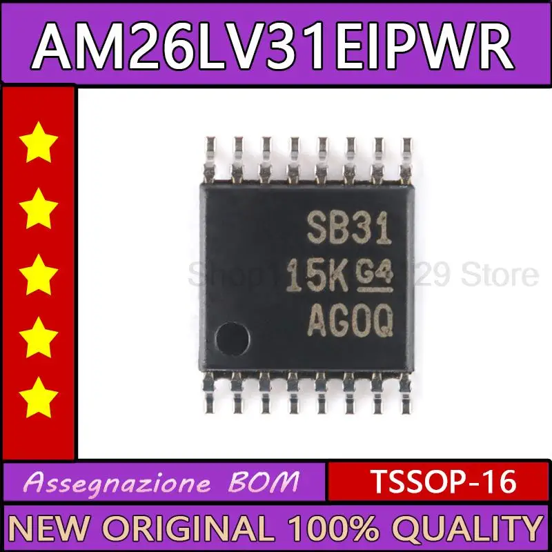 

5PCS/LOT New original am26lv31eipwr tssop-16 four way differential line driver chip