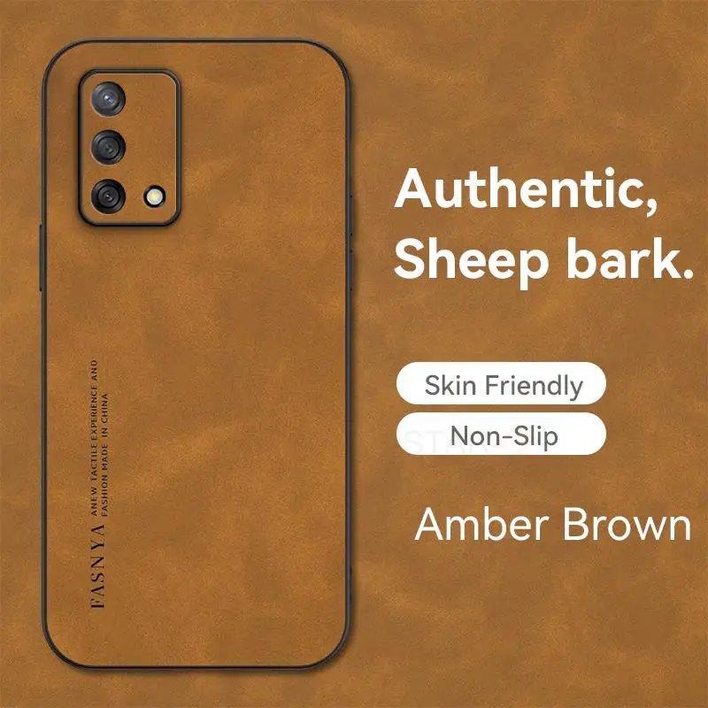 Luxury Sheepskin Leather Case For Oppo Reno 7 6 5 Lite 8 9 Pro Plus 4g 5g Retro Men Back Cover Reno5 Reno6 Reno7 5lite 6lite