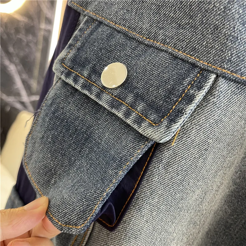 Baggy Cargo Elastische Taillezakken Jeans Voor Dames 2023 Herfst En Winter Nieuwe Persoonlijkheid Vrijetijdsgebonden Denim Rechte Broek