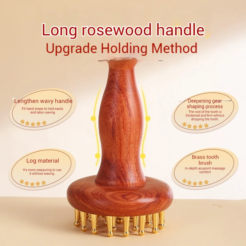 Escova de dragagem meridiana de ombro e pescoço, ferramenta de dragagem de pulso de cinto de massagem nas costas, ferramenta de raspagem meridiana de corpo inteiro, cura de madeira