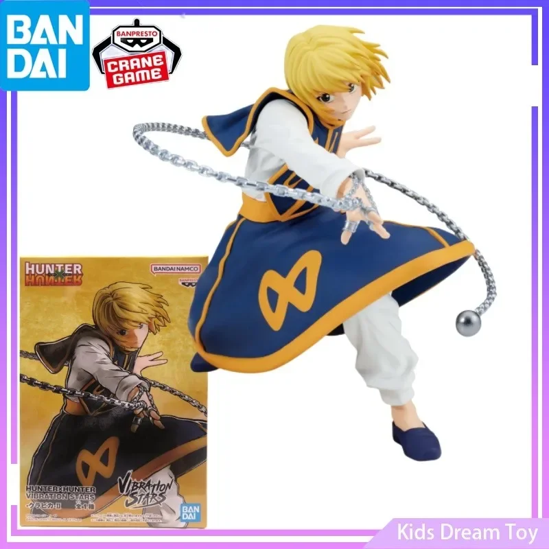 

Bandai в наличии, оригинальные фигурки BANPRESTO HUNTER×HUNTER, аниме VIBRATION STARS-Kurapika-II, игрушки, коллекционная модель, подарки