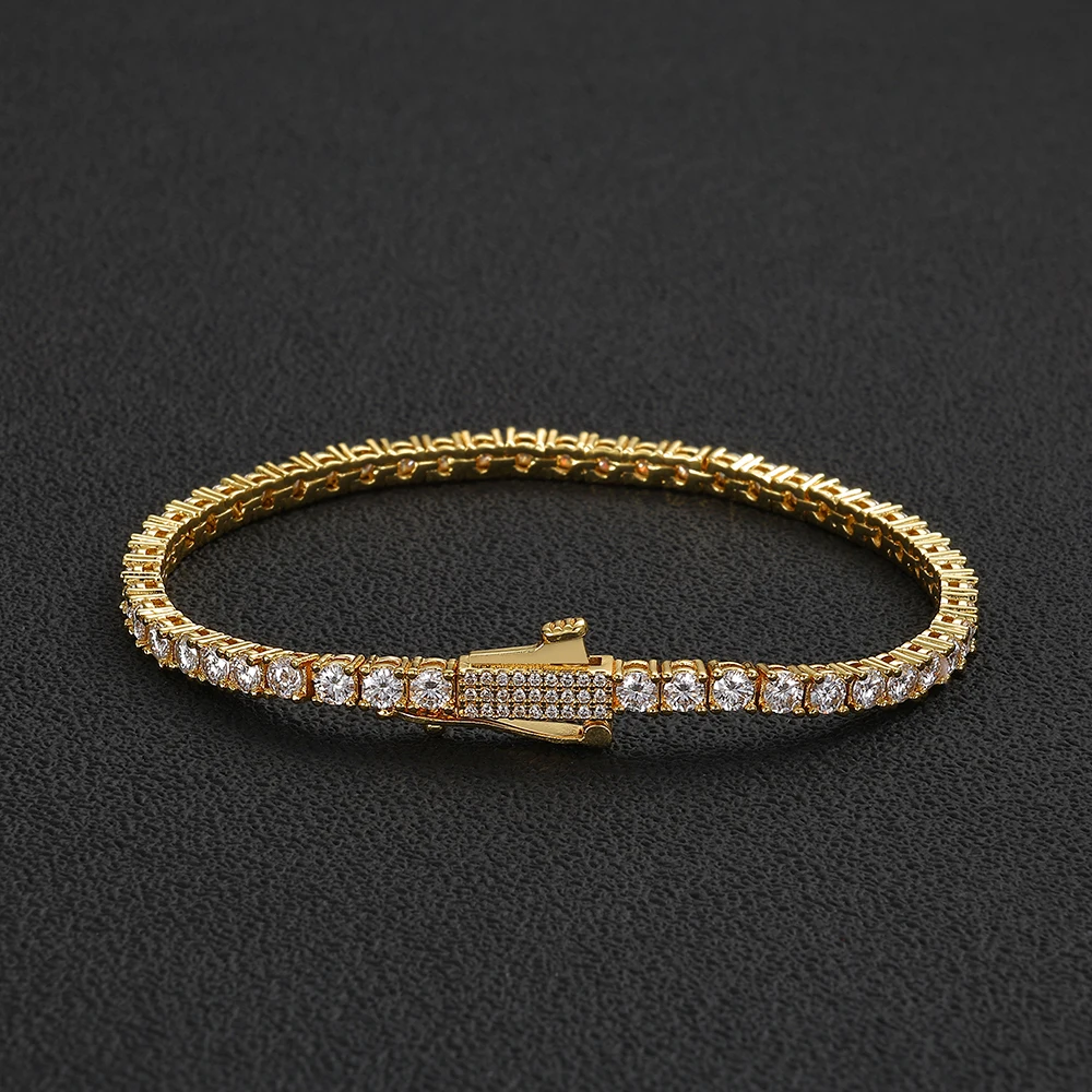 Bracciale Tennis Iced Out da 3 - Men'S Fashion Gold Chain recensione e prezzo