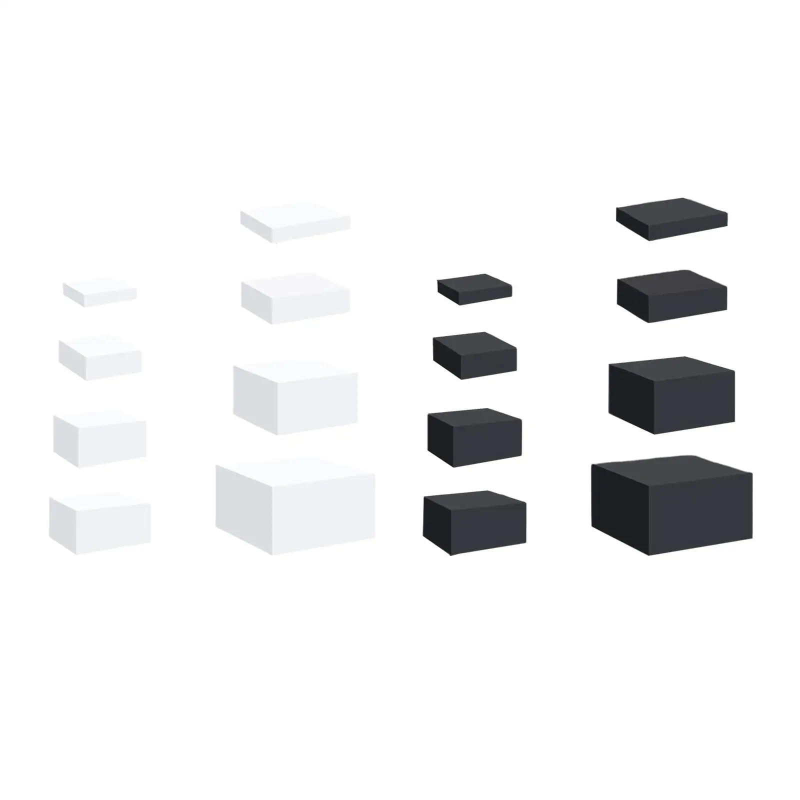 

8Pcs Acrylic Cube Display Box Riser Food Display Stand 5 Sided Nesting Riser for Food Jewelry Cake Cosmetics Collectibles