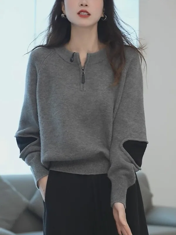 Damska odzież dzianinowa plus size, luksusowa, jesienno-zimowa, nowa odzież wierzchnia, wygodna, miękka, długa, okrągły dekolt, ciepły sweter.