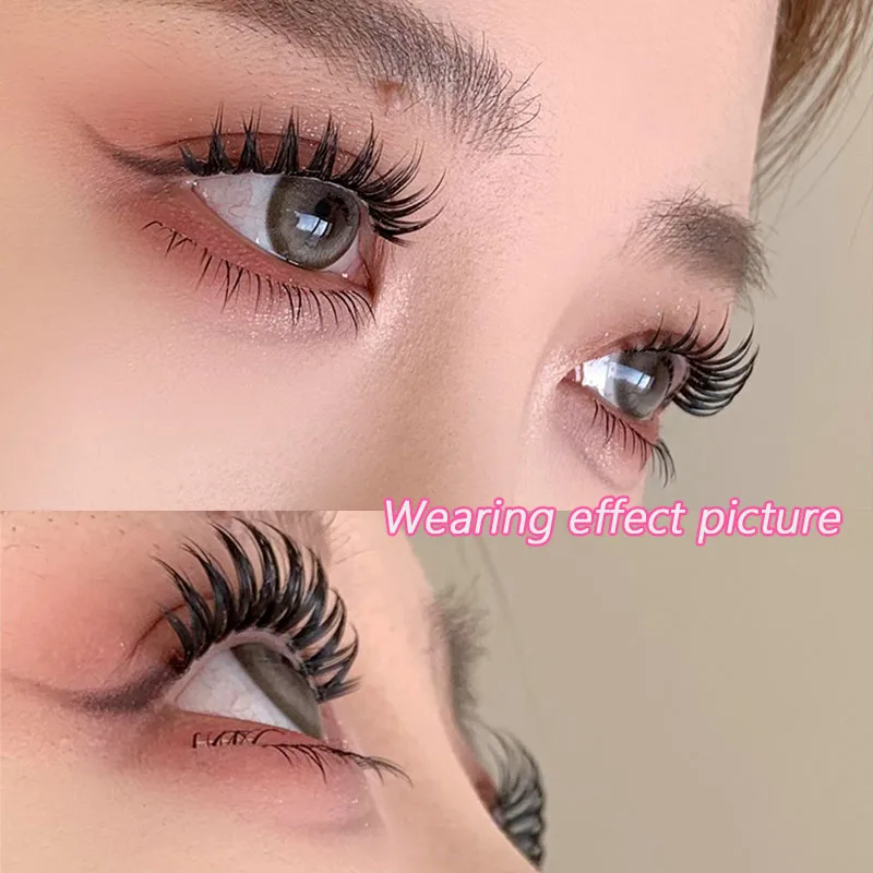 5 Paare dicke Manga 3d Nerz Wimpern unsichtbares Band falsche Wimpern voller Streifen wieder verwendbare natürliche handgemachte Make-up falsche Wimpern