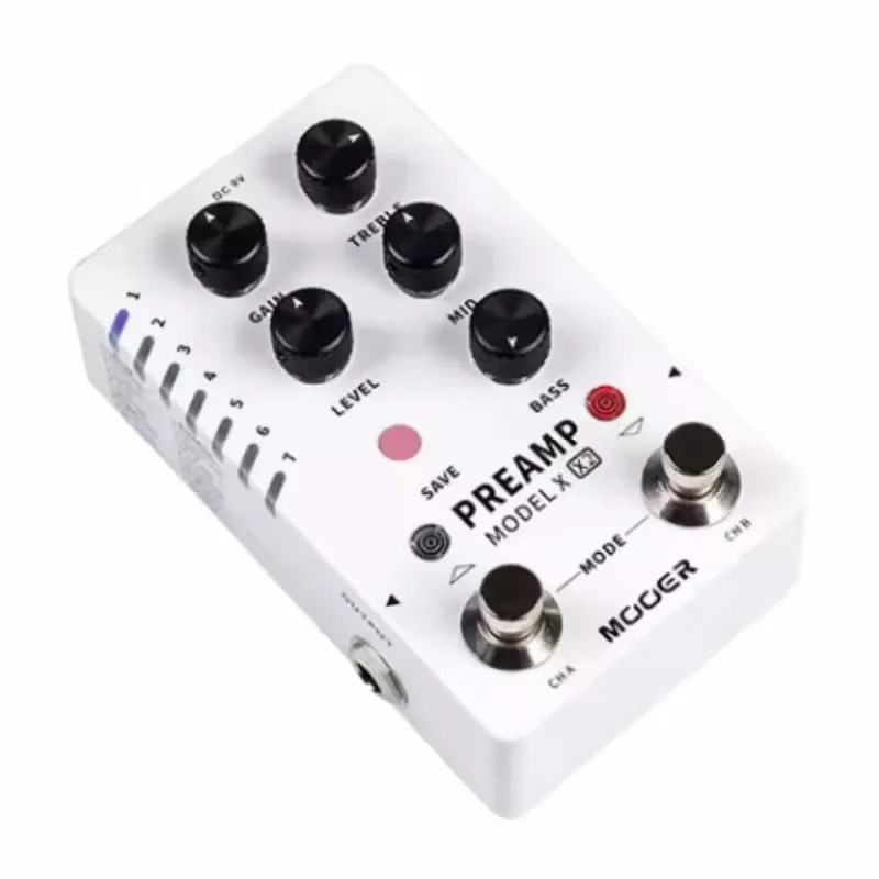 Mooer PREAMP MODEL X X2 Preamp Pedal Digital Guitar Effects Pedal with 14 Preset Save Slot Built-in Cabinet Simulation