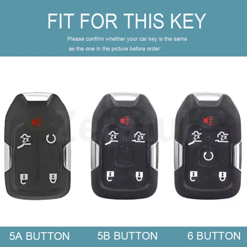 Silver Edge TPU Keyless for GMC Sierra 1500 2500HD 3500HD Terrain Acadia Car Key Fob Case Cover for CHEVROLET Silverado Suburban