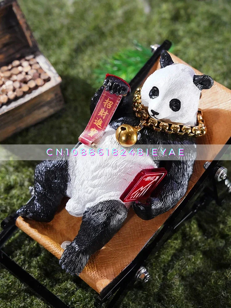 Mechanical Party Lucky Panda Desktop Ornament Birthday Gift Metal Assembly Model Tide Play Mecha Table