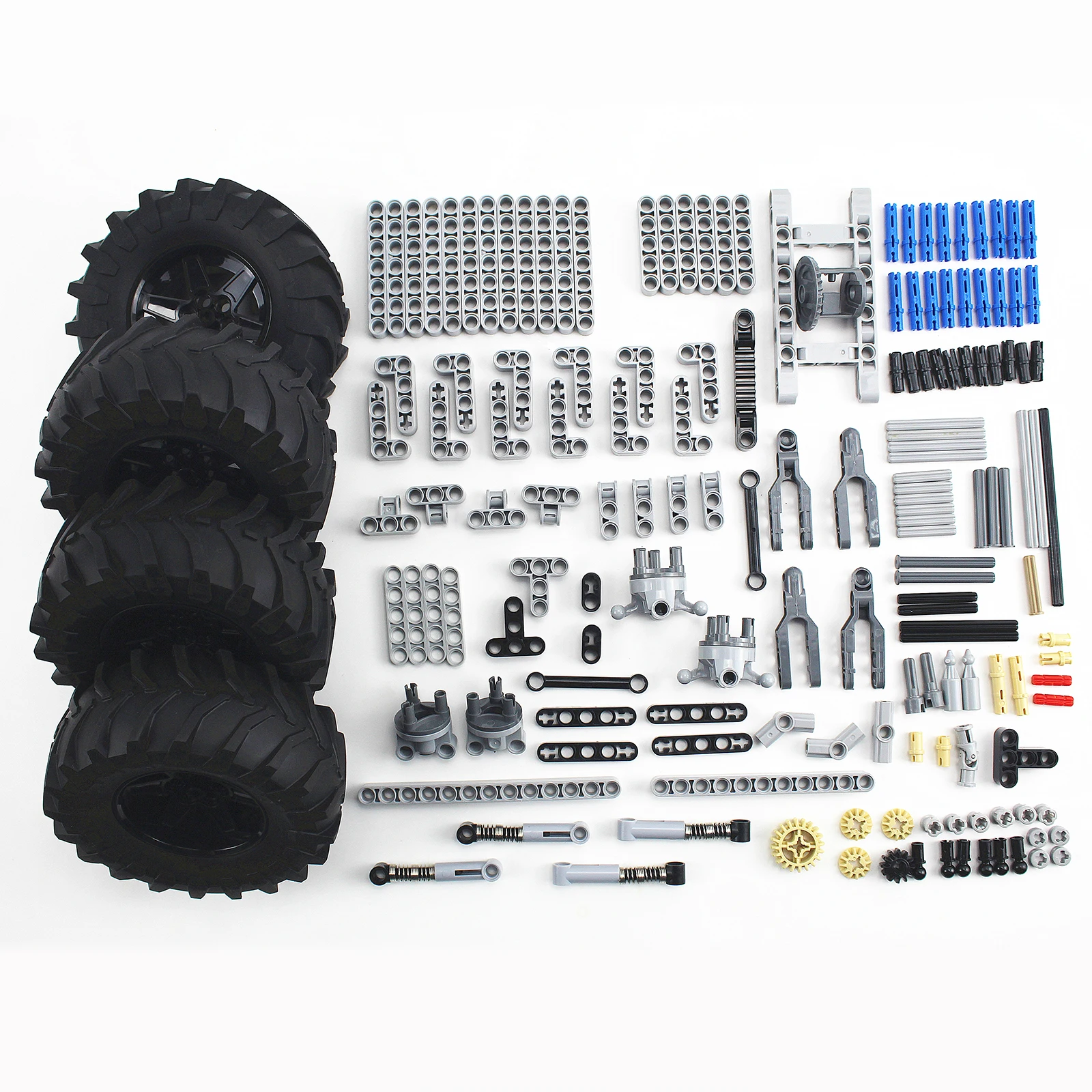 200 pcs Technical Parts Cars Suspension System with Tire Compatible with lego MOC Parts Building blocks Toy DIY Accessories