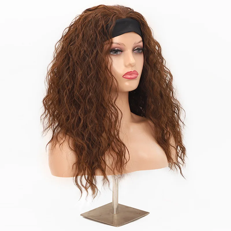 ヨーロッパとアメリカのスタイルのアイスコーンシルク弾性ネットウールカールヘッドバンドウィッグ在庫あり