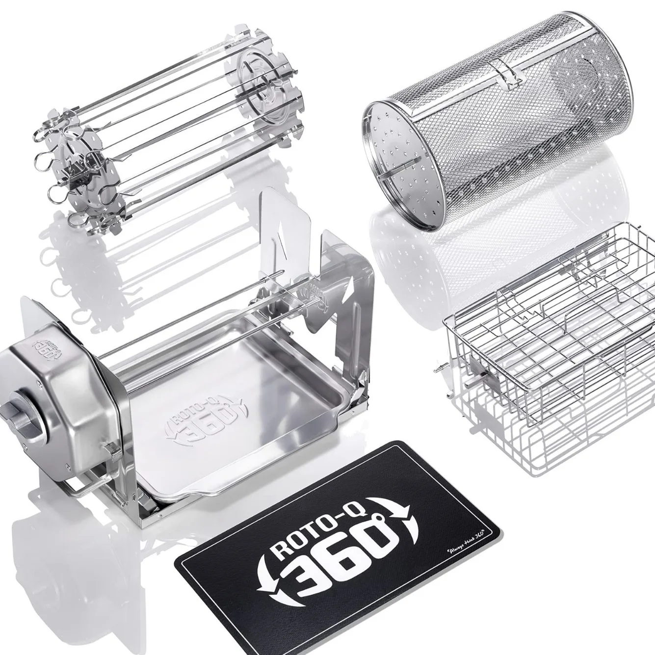 

Беспроводной роторный гриль-набор для грилей, духовок и курильщиков — неэлектрические грили для барбекю