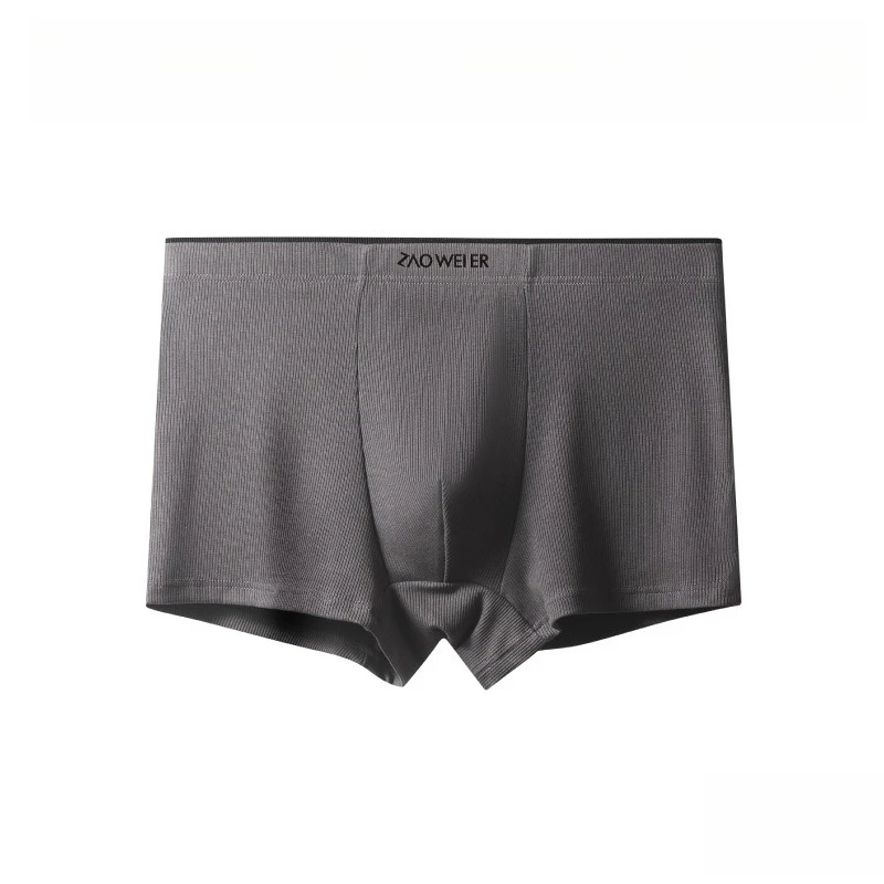 Men's Boxers Threaded U Convex Pouch Panties Elastic Underwear Solid Knickers Breathbale Boxershorts Male Homewear Slip Homme