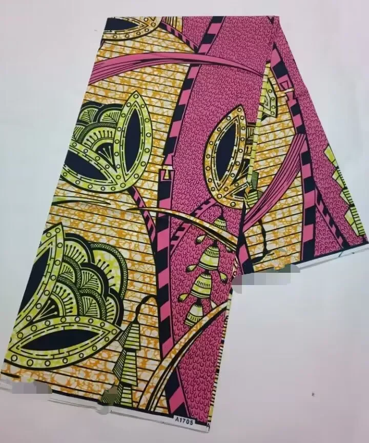 2023 Factory Price Ankara Wax Fabric Guaranteed Veritable African Real Print Fabric 100% Cotton Ghana Style Soft Pagne Sewing