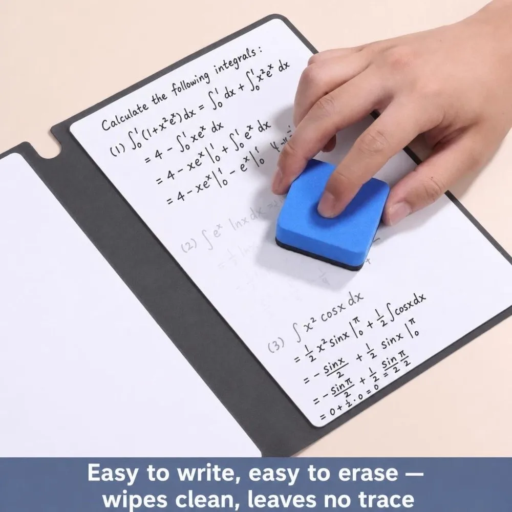 Portable A5 Dry Erase Notebook Reusable Portable Erasable Whiteboard Notebook Foldable Memo Whiteboard Planning Drafting
