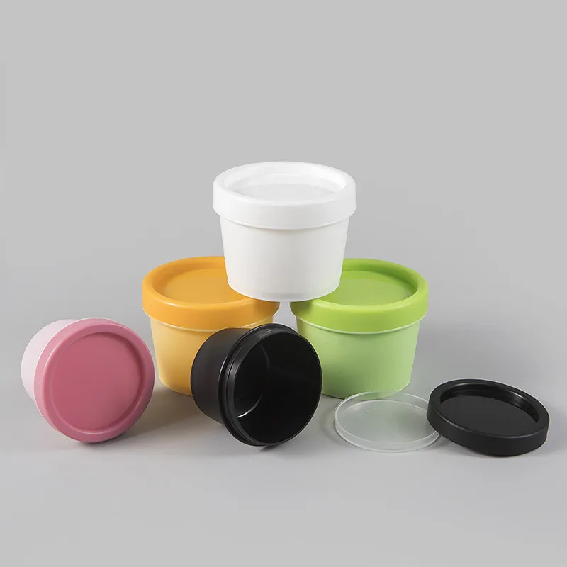 10/30pcs Empty Jar Pot 50g 100g 200g Multicolor Plastic Cosmetic Makeup Face Cream Container Ice Cream Pot with Inner Lid