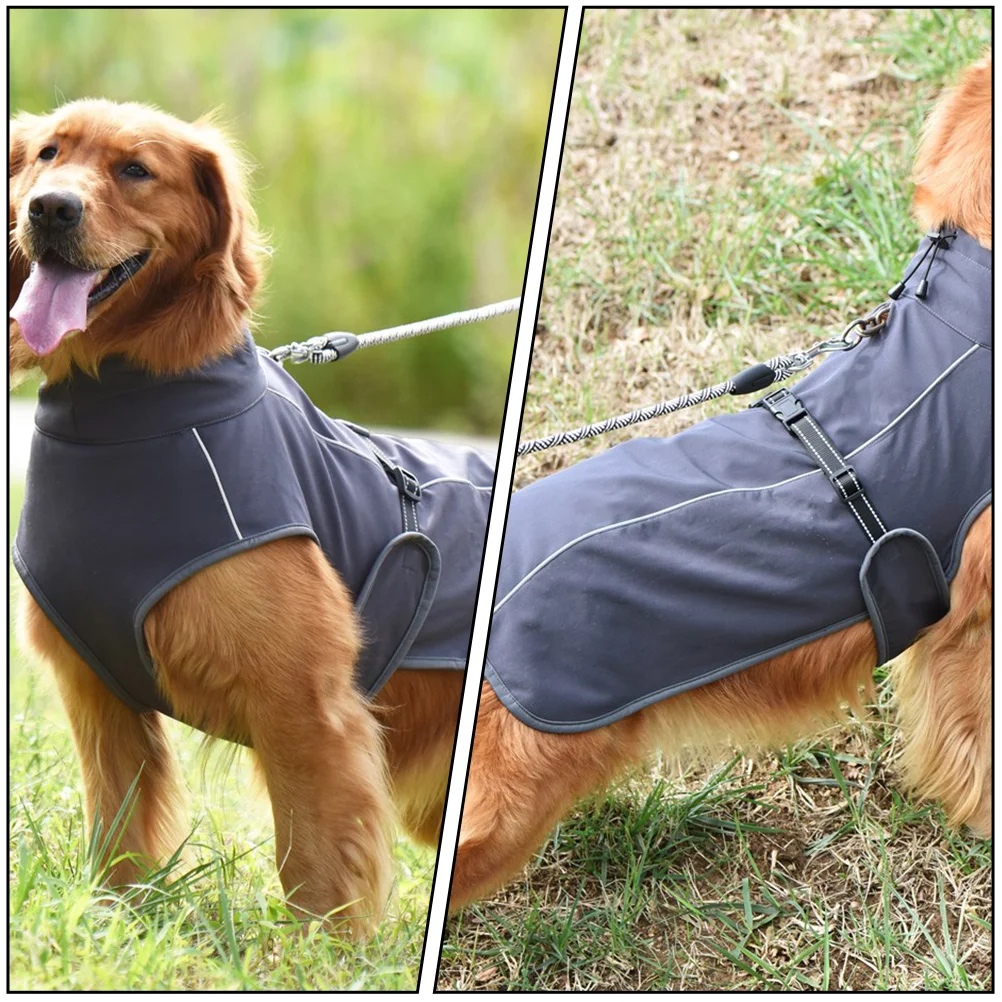 

1Pcs Pet Reflective Dog Jacket Warm Waterproof Polyester Autumn Winter Raincoat for Outdoor Sports Walking Party Events