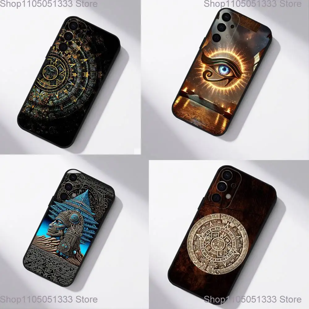 

Чехол для телефона Mayan Civilization для Samsung S25,S24,S21,S22,S23,S30,Ultra,S20,Plus,Fe,Lite,5G, черный чехол