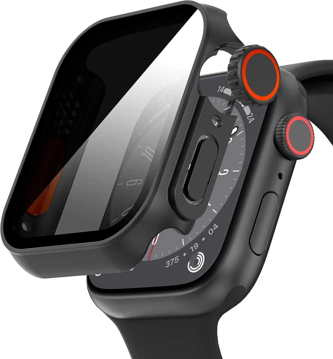 Privacy + Glazen Hoes Voor Apple Watch 40Mm 41Mm 44Mm 45Mm Anti-Spy Screen Protector Beschermende Film Voor Iwatch Serie 9/8/7/6/5/Se