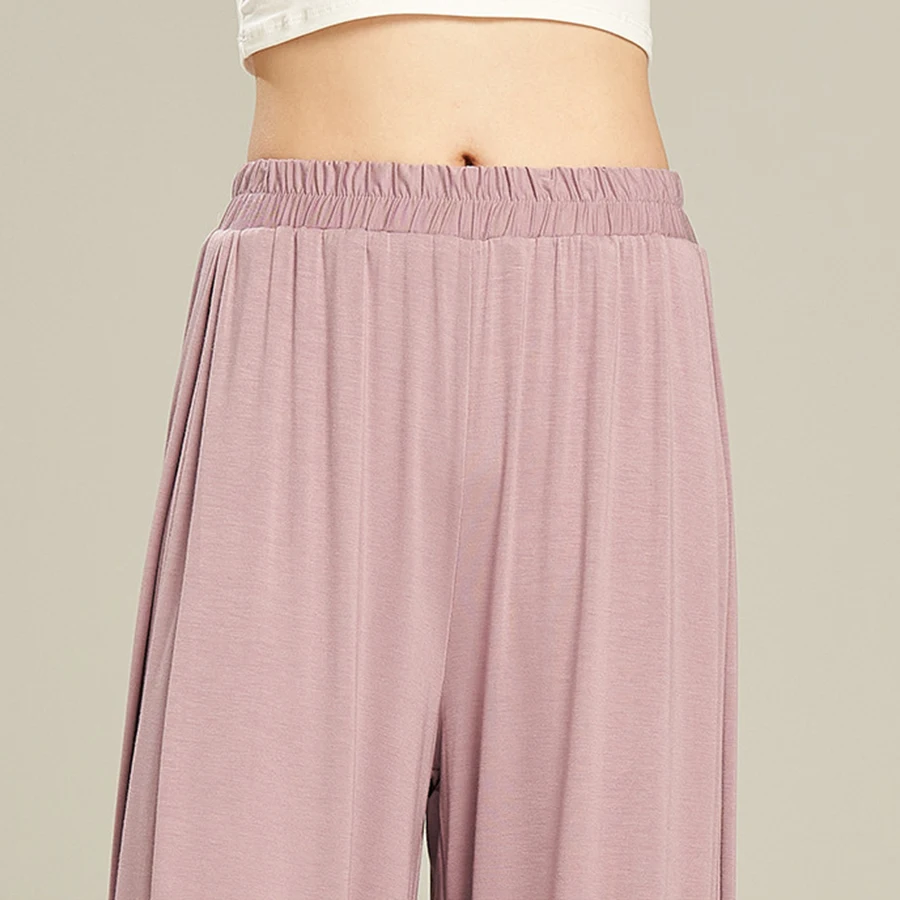 12 Colors Modal Modern Dance Pants For Women Loose Wide Leg Elastic Ballet Training Trousers High Waist Classical Dance Ladies