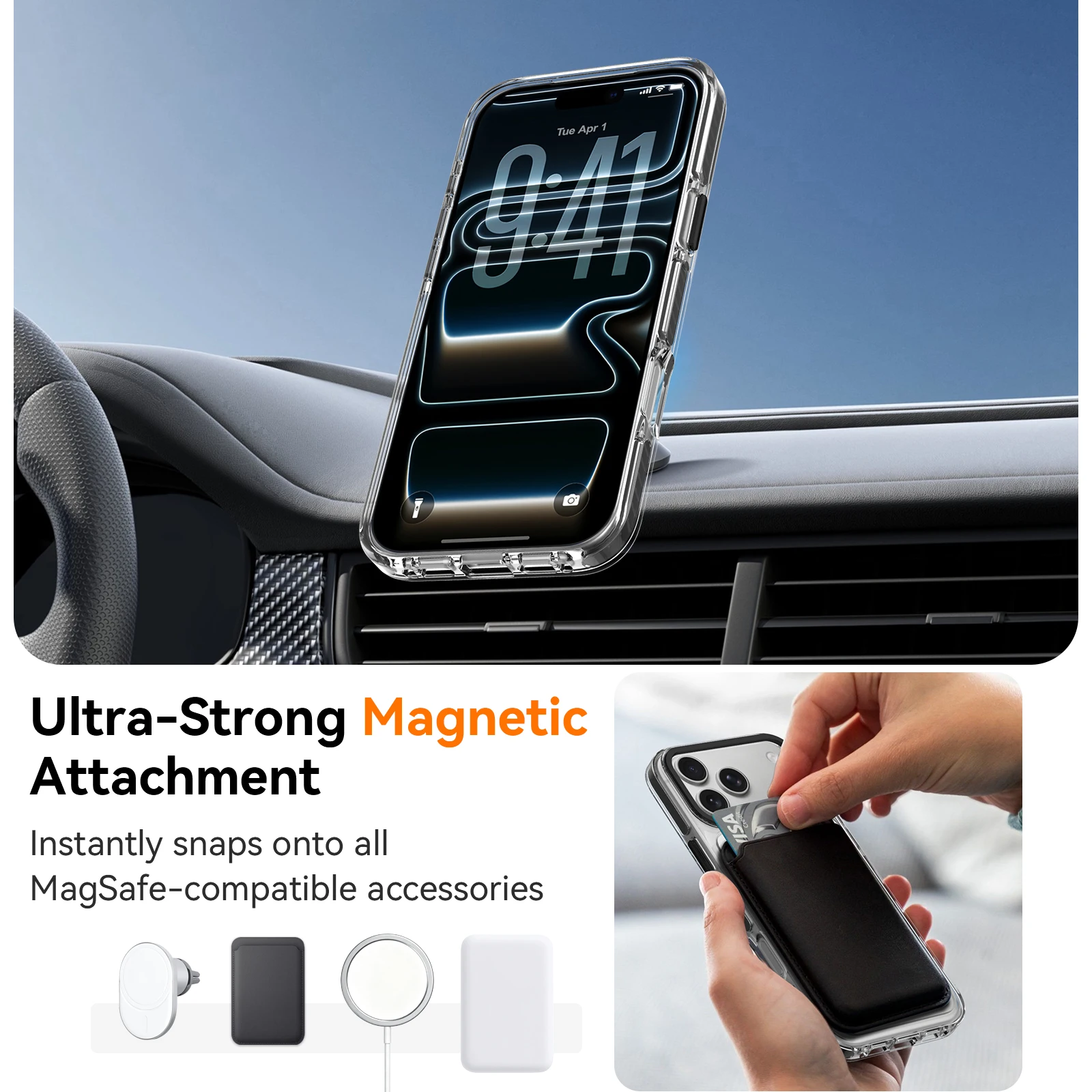 Für iPhone 18 Pro Max Hülle Magnetische Schutzhülle PC+TPU Schutz für iPhone 17 Pro Max 18 Pro 17 Pro Cover – Detail 4