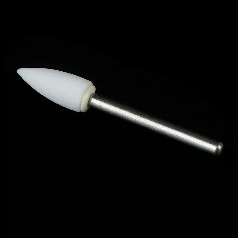 12pc / Set Dental White Polishing Stones Flame Cone shape burs Arkansas Stone view 6