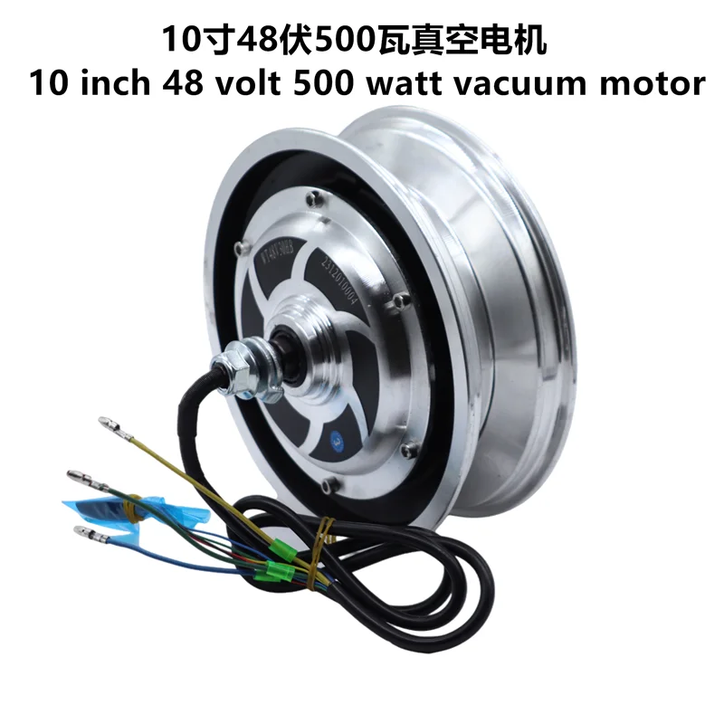 10 inches Electric Scooter Hub Motor 48V 500W Brushless Dis Brake Hub Motor E Bike Motor Replacement for KUGOO M4 / M4 PRO