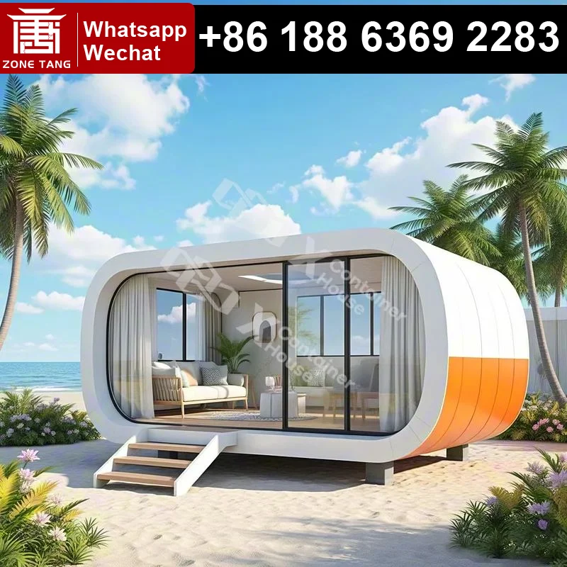 Sustainable Living Options - Convenient Ecological Apple Capsule House Prefab