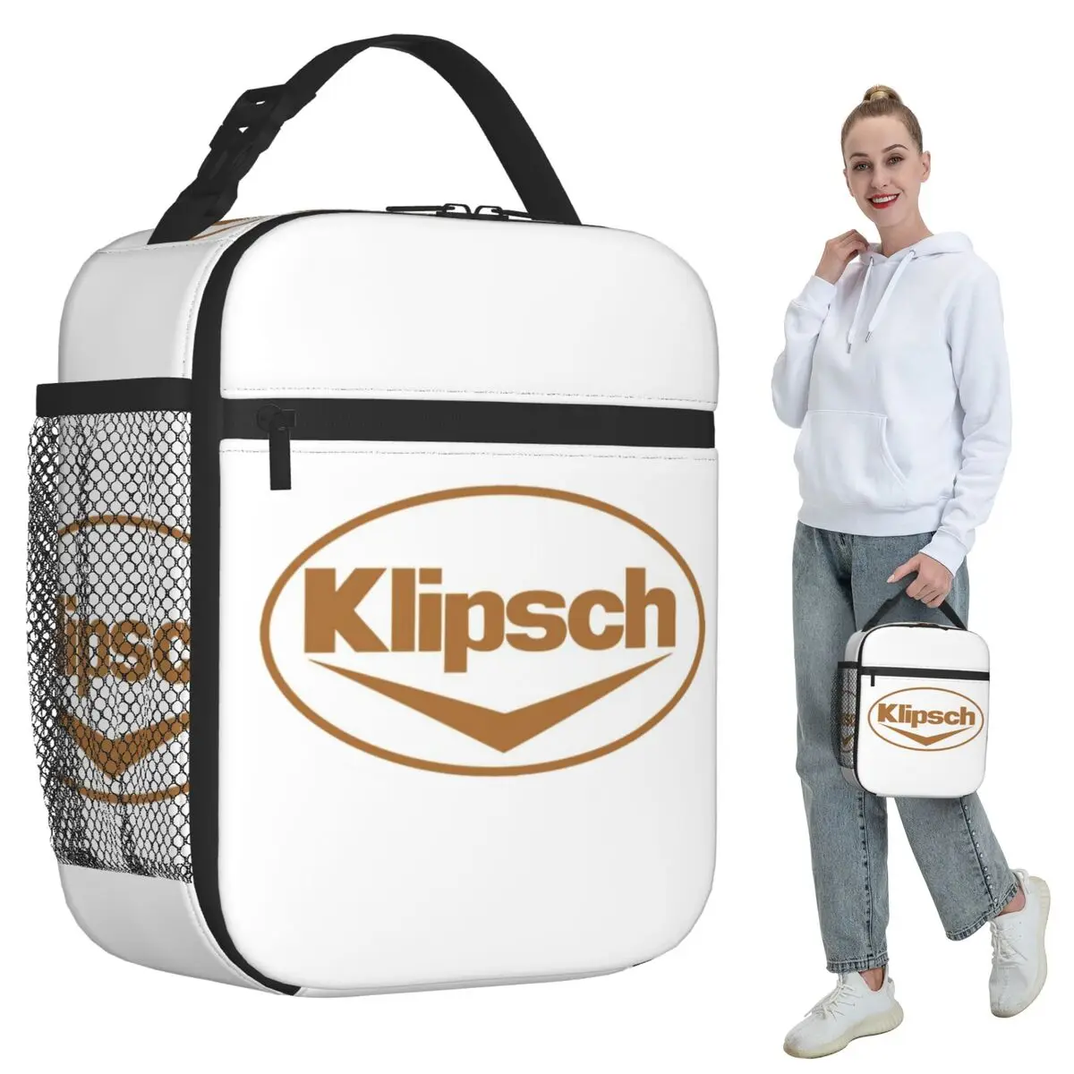 Klipsch 7 Dakimakura Bolsa térmica para el almuerzo para niños, lonchera térmica para la escuela, caja térmica para alimentos, contenedor a prueba de fugas