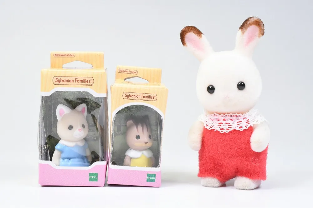 Tarlin capsule toys forest animals Families Figure Collection 5 cute Baby rabbit Squirrel panda cat girls mini box miniatures