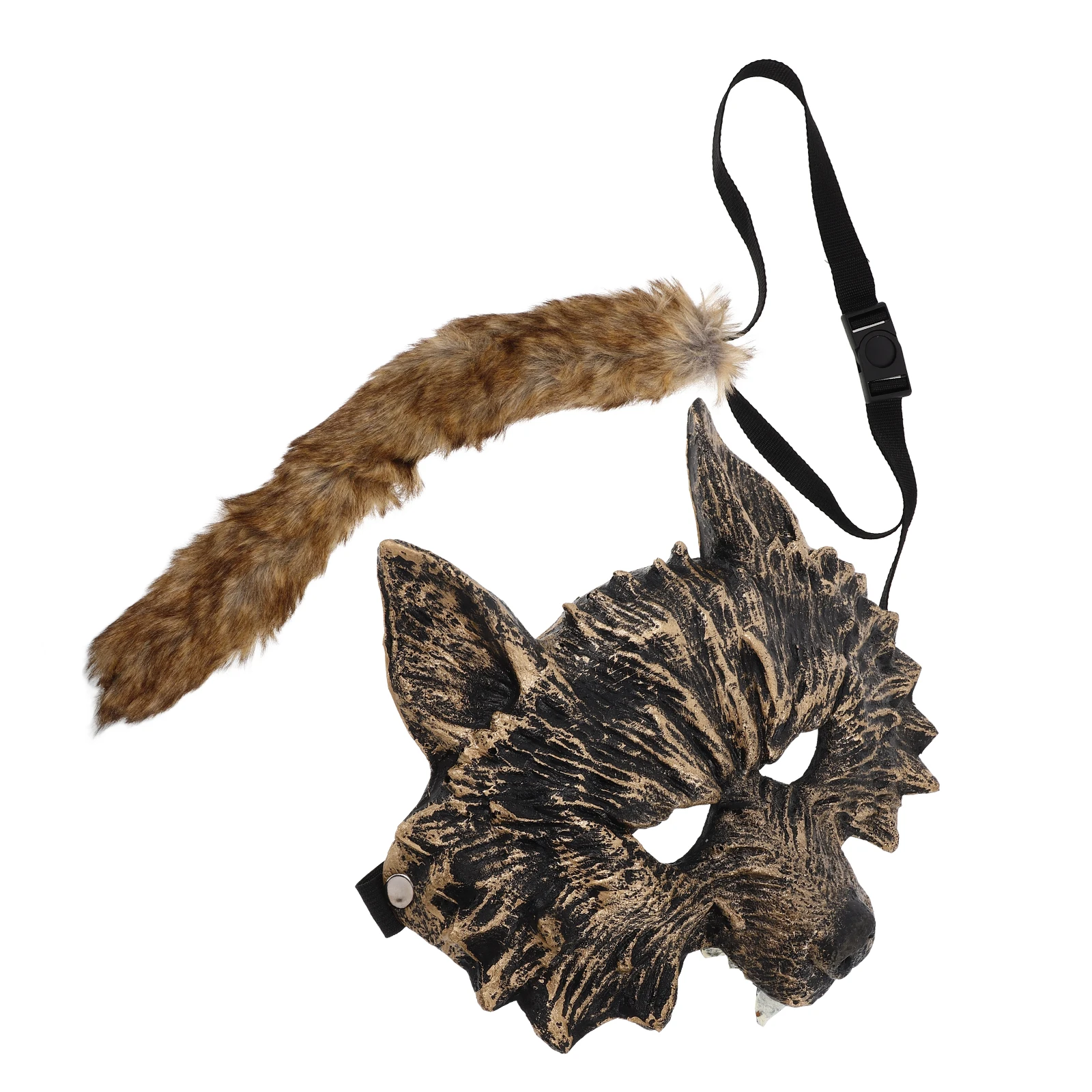 1 set Wolf Cosplay Prop Animal Costume Set Halloween Party Accessories Gloves Tail Roleplay Decor Photo Props
