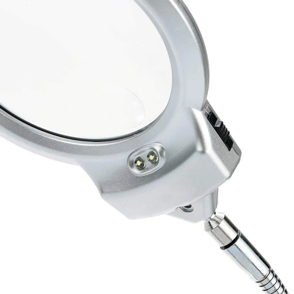 أداة طلاء ماسية خماسية الأبعاد LED ملحقات تطريز ماسية زجاجية مكبرة لسطح المكتب مع تدريب