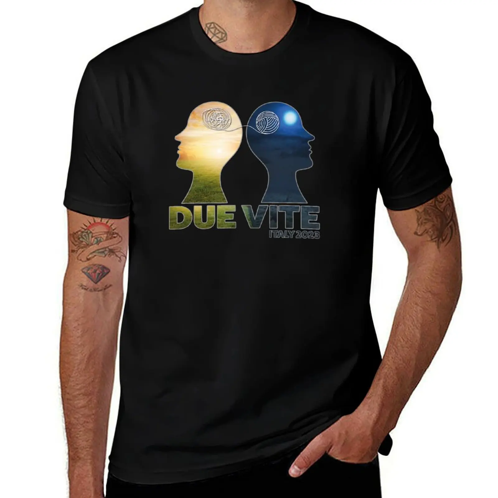 Due Vite - Marco Mengoni - Italy 2023 - Eurovision Song Contest T-Shirt quick-drying customizeds customs funny t shirts for men