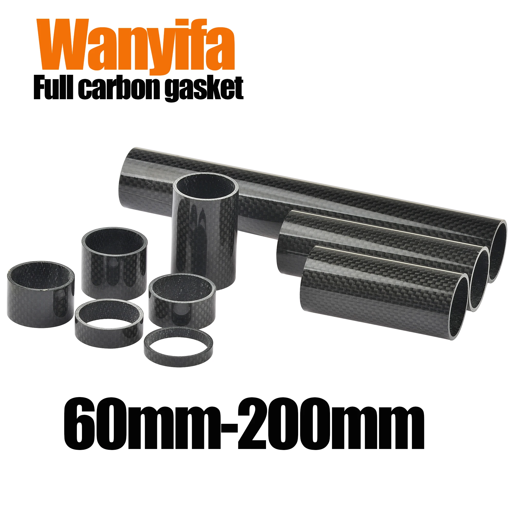 Wanyifa Full Carbon Fork Gasket 60mm-200mm MTB Headset Ring Front Fork Adjustment Spacer for Bicycle Accessories