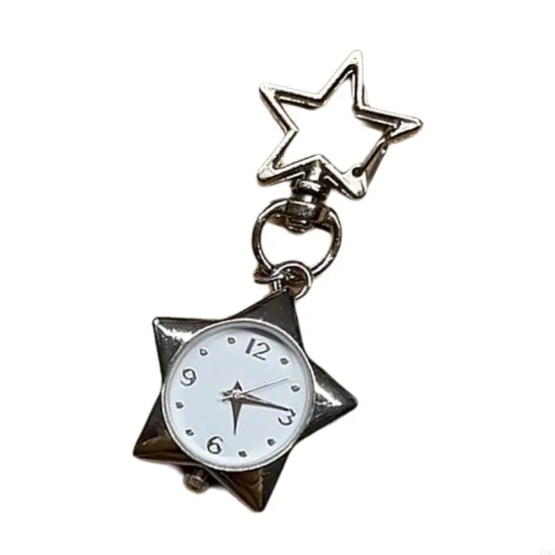 Stylish Spring Hook Keychain Decorative Piece Watch Keyring With Decoration Star For Purse Backpack Keys 