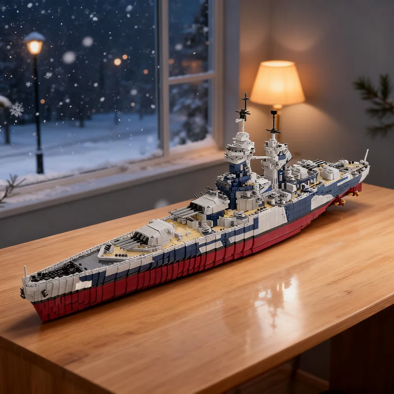 

10800pcs MOC French Battleship Richelieu Model Building Blocks Creative Display Gift Collectible Decor Kids Premium Adult Desk